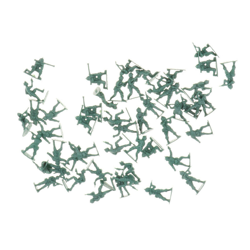 Pack of 100 - 2cm Green Army Men Kit Soldier Action Figures Play set - for Kids