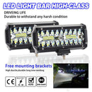 7 inch 3 Row 120W Off Road LED Work Light Bar Waterproof Spot Driving Lamp