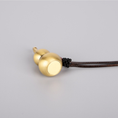 Brass Gourd Pendant Good Luck HuLu w/ Braided Rope For Car Decor Necklace Making