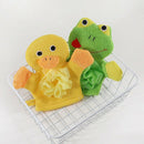 4-Pack Soft Baby Bath Gloves Cute Cartoon Animal Duck/Dog/Rabbit/ Shape Bod C6Y1