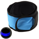 Nylon Fabric LED Wristband Lighting Slap Wrap Armband, Blue