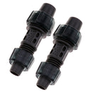2 Pcs Plastic Fish Tank Hose Adapters Aquarium Air Tubing Connectors Black