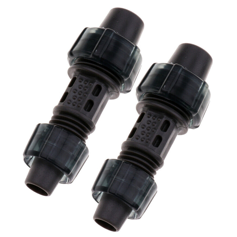 2 Pcs Plastic Fish Tank Hose Adapters Aquarium Air Tubing Connectors Black