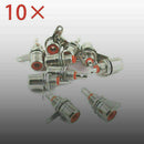 10Pcs A Sell Nickel Plated Small Lotus Seat RCA Female Audio Socket Lotus S G0H0