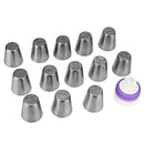13pcs Icing Piping Tips Nozzles DIY Cake Fondant Decoration Baking Supplies