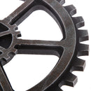 Set 2 Industrial Wooden Gear Steampunk Wall Decor Art Craft Plaque 12cm+24cm