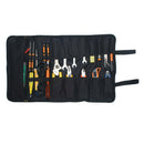 22 Tools Plier Screwdriver Chisels Level Wrench Pocket Roll Pouch Bag Case