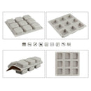 9 Grid DIY Silicone Soap Mold Handmade Soap Making Tools Rectangle-Moulds S U4M2