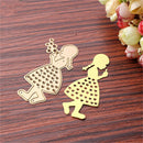 Vivid Girls Blowing Bubbles Embossing Metal Cutting Dies Stencils ME