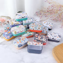 Mini Flower Tin Trinket Coin Box Jewelry Storage Case Tinplate Small FloralS Gw
