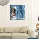 5D DIY Full Drill Diamond Painting Wolf Women Cross Stitch Embroidery Kit