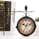 European-Style Double-Sided Wall Clock Creative Classic Clocks Monochrome