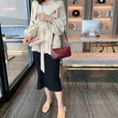 Retro Handbag Women Crocodile Leather Tote Office Lady Shoulder Bag (Red)