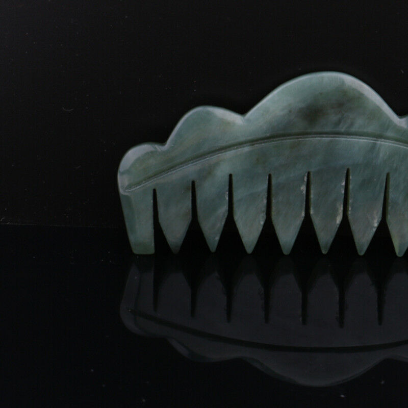 natural stone comb women handmade jade comb shape design massage comb FU