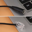 RJ9 To 3.5mm Professional Female Data Cable Converter 11.8 Inch Universal