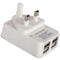 UK MAINS WALL 3 PIN PLUG ADAPTOR CHARGER 4-USB PORTS FOR PHONES TABLES 5V 3.5A