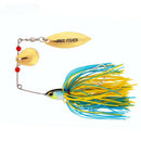 4pcs Fishing Hard Spinner Lures Spinner bait Pike Bass Black&yellow&rose re
