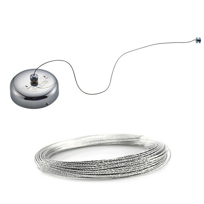 Invisible Clothesline Stainless Steel Perforated Household Wall Hanging Bal K7O3