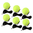 Set of 6 Rubber Tennis Training Balls on A Rope