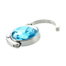 Folding Purse Handbag Holders Crystal Bag Hook Hanger Hold Girl Turkish Blu U6C9