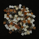 500x Colorful Square Glass Mosaic Tiles Tessera for Art Craft Supply 10x10mm