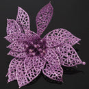 Decoration for Christmas Tree - elegant 13cm Sequin Flowers Suspended with  T8Z1