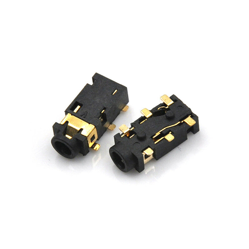 10Pcs 2.5mm Audio Connector Female 6 Pin SMT SMD Stereo Headphone Jack MWCAB.ES