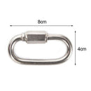 Stainless Steel Carabiner D-Ring Key Chain Clip Snap Hook Karabiner Camping  OZ