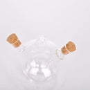 Double Outlet Kitchen Glass Oil Jar Vinegar Bottle Pot Sauce Cruet Dispenser