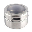 6 Pieces Magnetic Stainless Steel Spice Pot Herb Jar Storage Holder Cook Stand