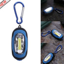 Portable Super Mini COB Light LED Flashlight Key Ring Torch 3-Modes Keychain