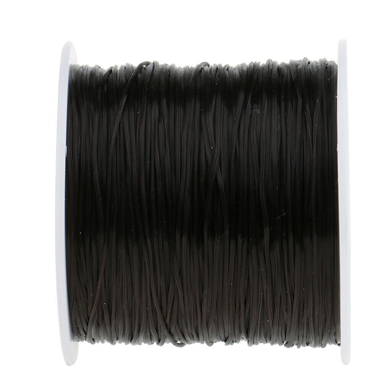 2 Rolls 60M Elastic Black Salon Hair Weave Sew Decoration Thread for Wig Weft