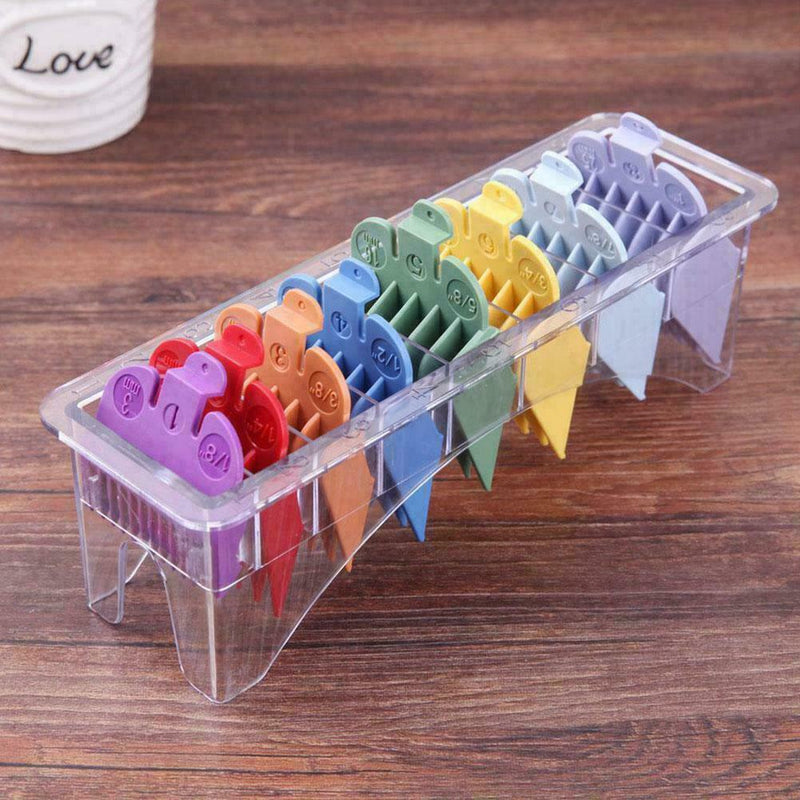 8pcs/Set Cutting Hair Clipper Premium Guides Combs Metal Color Universal N3N1