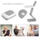 Folding 3X Magnifier Loupe Acrylic Magnifying Glass for Reading (Grey) A