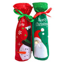 2pcs/set Santa Claus Snowman Christmas Wine Bottle Bag Cover Xmas Ornament