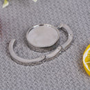 1Pc Portable Folding Hook Alloy Purse Bag Holder Circle Shape Bag Accessorie Ew