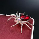 Fashion Alloy Spider Crystal Brooch for Women's Dresses or Womens Clothing