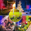 2Pcs Garden Solar Lights Outdoor Rgb Color Changing Solar Powered for Garde