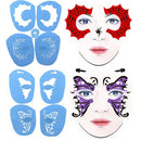 2 Sets Reusable Spider Butterfly Body Art Eye Face Paint Stencil for Makeup