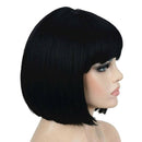 Short Bob Wigs, Straight Synthetic Hair Wigs for Women, Girls, Heat Resistant,