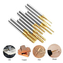 10Pcs 0.8-3.175Mm Pcb Drill Bits 1/8 Inch Cnc End Mill Engraving Cutter Set
