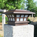 Solar LED Pillar Lamp Waterproof Intelligent Light Control for Garden Yard