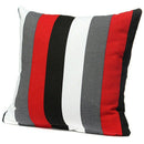 Pillow 40x40 Pillow cotton pillowcase White - gray - red - black stripes V5D8