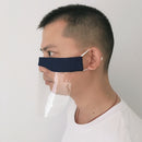 2 Pieces Comfortable Face Cover PVC Durable for Women Men Anti-Spitting