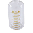 1pcs 50ml Scale lab glass vials bottles clear containers with black screw cap0K