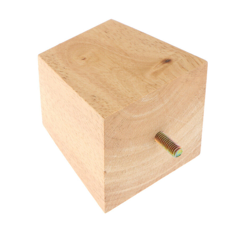 4 Universal Furniture Feet Solid Wood Sofa Riser Leg Square Cone Shape Feet