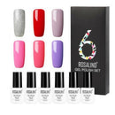Rosalind 6Pcs/Lot Gel Varnish Set For Manicure Kit Uv Gel Nail Polish Set N