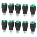 10 RCA Female Plug Cable End Screw Terminal Connector Adaptor for CCTV Audio