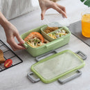 Portable Lunch Box Independent Grid Rectangular Lunch Box Leakproof Food Co