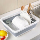 Foldable Dish Rack Kitchen Storage Holder Drainer Bowl Tableware Drying RacSEAU